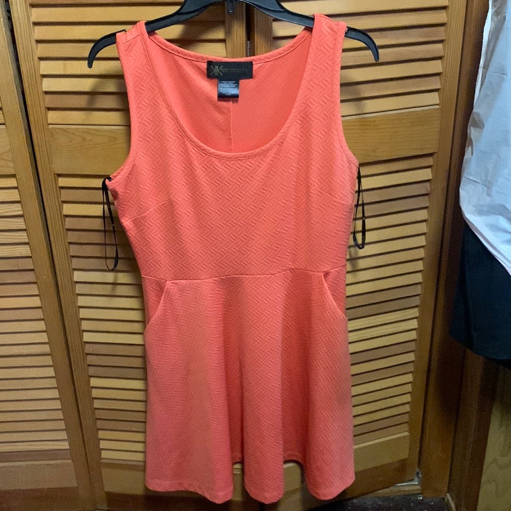 Kardashian Kollection Salmon Dress with pockets